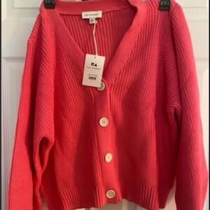 Hot Pink Free Assembly Cardigan